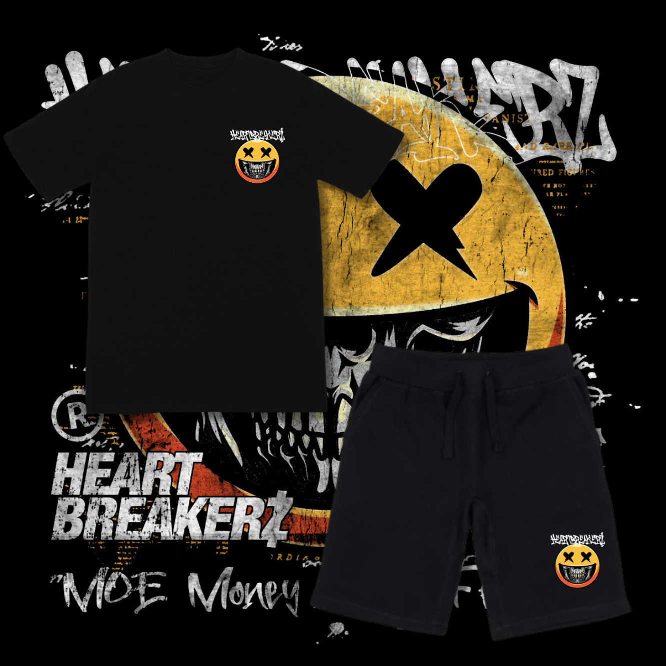 Fake Smiles Shorts And Shirts Embroidered Sets