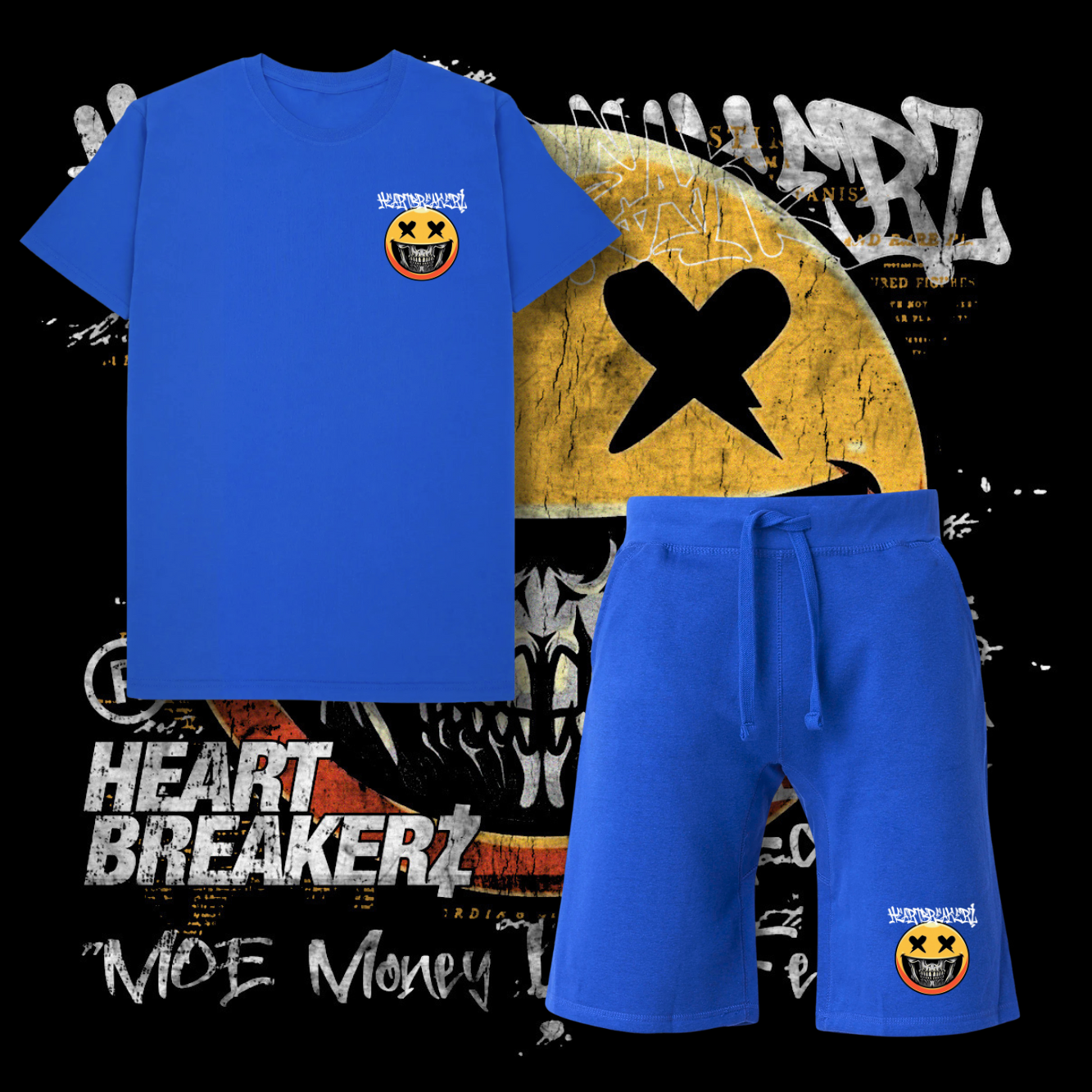 Fake Smiles Shorts And Shirts Embroidered Sets