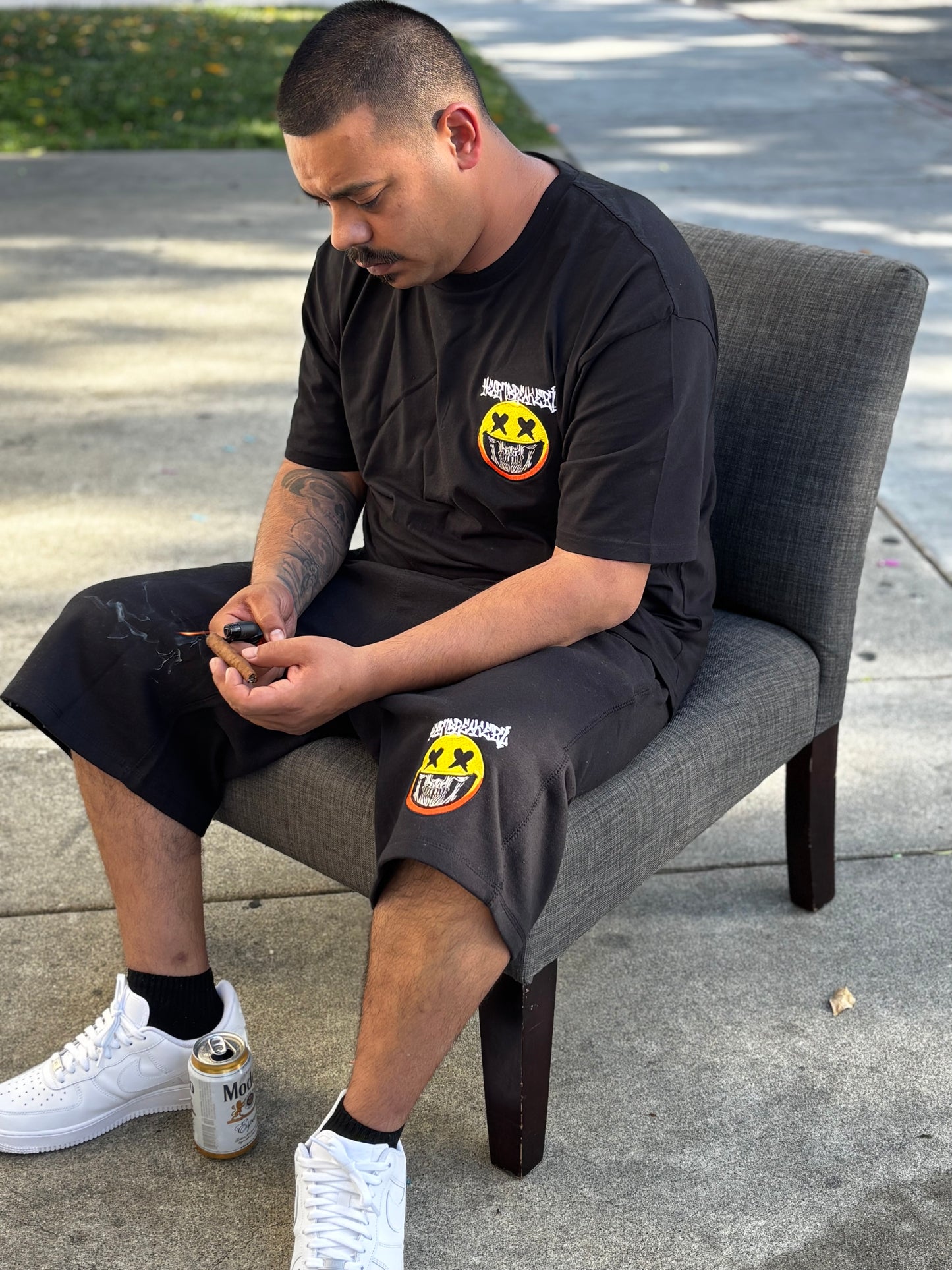 Fake Smiles Shorts And Shirts Embroidered Sets